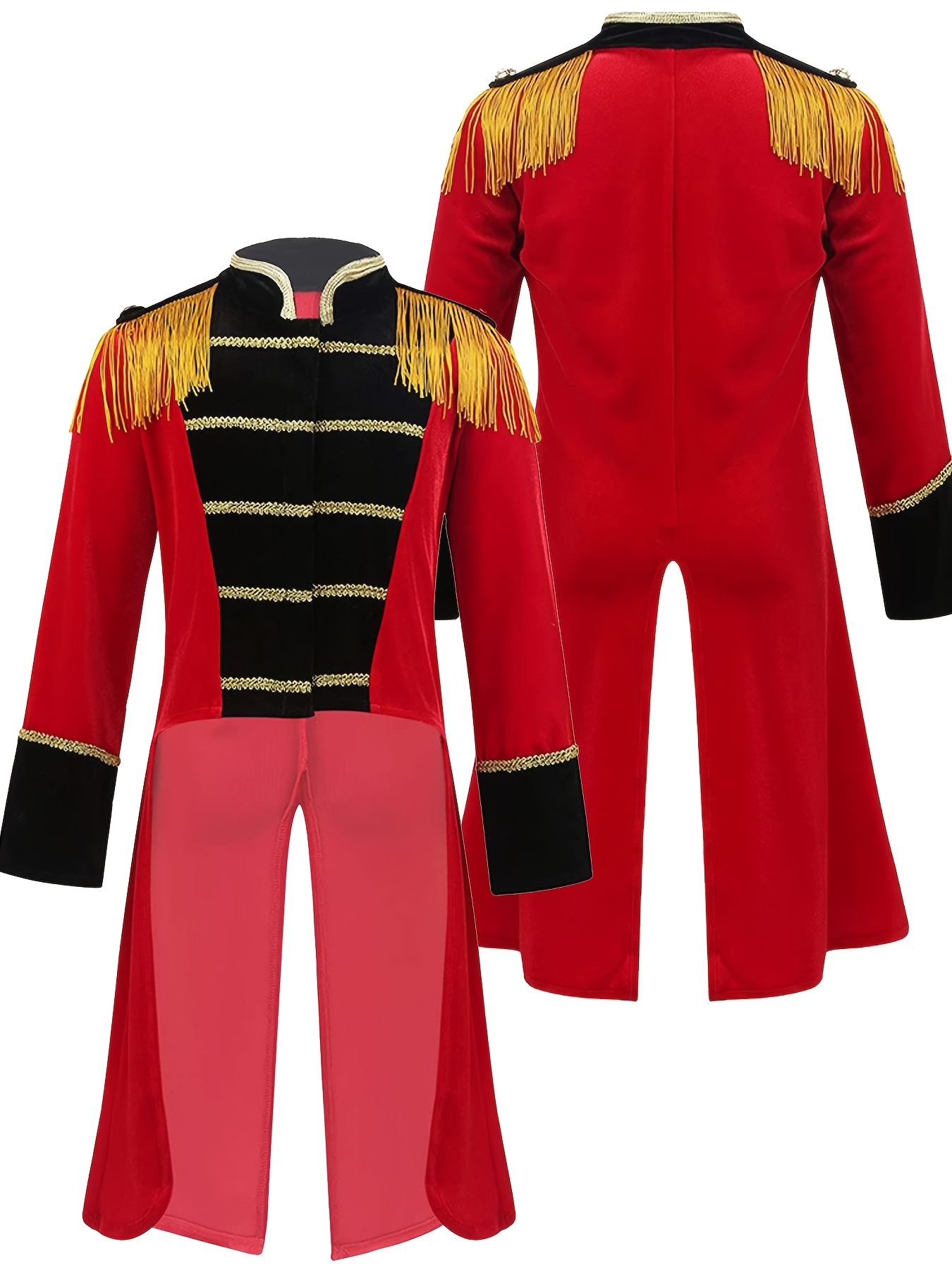 Men's Red and Black Tailcoat Circus Ringmaster Costume